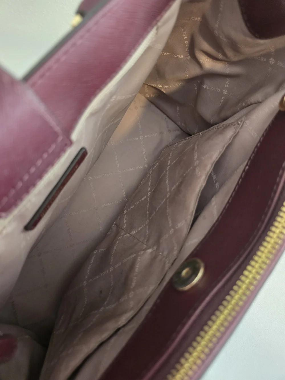 Michael Kors Plum Saffiano Leather Tote